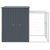 Gallinero Con Corral Acero Galvanizado Gris 165x251x181 Cm Vidaxl