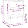 Mesitas Noche 2 Uds Madera Ingeniería Roble Sonoma 40x30x50 Cm Vidaxl