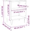 Mesitas De Noche 2 Uds Madera De Ingeniería Blanco 40x30x50 Cm Vidaxl