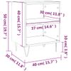 Mesitas De Noche 2 Uds Madera De Ingeniería Negro 40x30x50 Cm Vidaxl