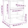 Mesitas De Noche 2 Uds Madera Ingeniería Gris Sonoma 40x30x50cm Vidaxl