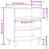 Aparador Madera De Ingeniería Marrón Roble 57x35x70 Cm Vidaxl