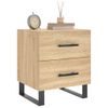 Mesita Noche 2 Uds Madera Ingeniería Roble Sonoma 40x35x47,5 Cm Vidaxl