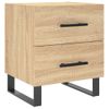 Mesita Noche 2 Uds Madera Ingeniería Roble Sonoma 40x35x47,5 Cm Vidaxl