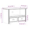 Mueble De Tv Con 2 Cajones Bodo Madera Pino Blanco 91x43x56 Cm Vidaxl