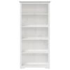 Librería Bodo 5 Estantes Madera Maciza Pino Blanco 82x40x173 Cm Vidaxl