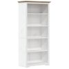 Librería Bodo 5 Estantes Madera Maciza Pino Marrón 82x40x173 Cm Vidaxl