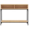 Mesa Consola Madera De Ingeniería Roble Sonoma 100x30,5x75 Cm Vidaxl