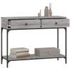 Mesa Consola Madera De Ingeniería Gris Sonoma 100x34,5x75 Cm Vidaxl