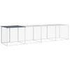 Gallinero Con Techo Acero Galvanizado Antracita 403x98x90 Cm Vidaxl