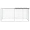 Gallinero Con Techo Acero Galvanizado Gris Claro 203x98x90 Cm Vidaxl