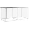 Gallinero Con Techo Acero Galvanizado Gris Claro 203x98x90 Cm Vidaxl