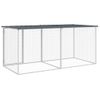 Gallinero Con Techo Acero Galvanizado Antracita 203x98x90 Cm Vidaxl