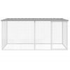 Gallinero Con Techo Acero Galvanizado Gris Claro 203x98x90 Cm Vidaxl