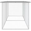 Gallinero Con Techo Acero Galvanizado Gris Claro 203x98x90 Cm Vidaxl