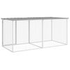 Gallinero Con Techo Acero Galvanizado Gris Claro 203x98x90 Cm Vidaxl