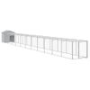 Gallinero Y Corral Acero Galvanizado Gris Claro 117x1221x123 Cm Vidaxl