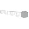 Gallinero Y Corral Acero Galvanizado Gris Claro 117x1221x123 Cm Vidaxl