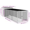 Gallinero Con Corral Acero Galvanizado Gris 110x405x110 Cm Vidaxl