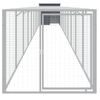 Gallinero Con Corral Acero Galvanizado Gris 110x1017x110 Cm Vidaxl