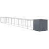 Gallinero Con Corral Acero Galvanizado Gris 110x1017x110 Cm Vidaxl