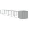 Gallinero Con Corral Acero Galvanizado Gris Claro 110x813x110cm Vidaxl