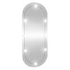 Espejo De Pared Ovalado Con Luces Led Vidrio 25x60 Cm Vidaxl