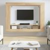 Mueble De Tv Madera De Ingeniería Roble Sonoma 152x22x113 Cm Vidaxl
