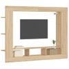 Mueble De Tv Madera De Ingeniería Roble Sonoma 152x22x113 Cm Vidaxl