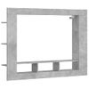 Mueble Para Tv Madera De Ingeniería Gris Hormigón 152x22x113 Cm Vidaxl