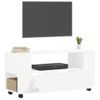 Mueble Para Tv Madera De Ingeniería Blanco 102x34,5x43 Cm Vidaxl