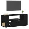 Mueble Para Tv Madera De Ingeniería Negro 102x34,5x43 Cm Vidaxl