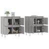 Aparadores 2 Uds Madera Contrachapada Gris Sonoma Vidaxl