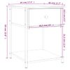 Mesita De Noche Madera De Ingeniería Roble Ahumado 44x45x58 Cm Vidaxl