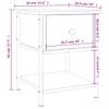 Mesita De Noche Madera De Ingeniería Roble Ahumado 34x35,5x45cm Vidaxl