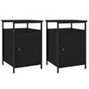 Mesitas De Noche 2 Uds Madera Contrachapada Negro 40x42x60 Cm Vidaxl