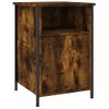 Mesitas Noche 2 Uds Madera Contrachapada Roble Humo 40x42x60 Cm Vidaxl