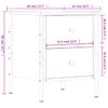 Mesitas Noche 2 Uds Madera Ingeniería Marrón Roble 40x42x50 Cm Vidaxl