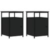 Mesitas De Noche 2 Uds Madera Contrachapada Negro 40x42x60 Cm Vidaxl