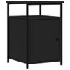 Mesitas De Noche 2 Uds Madera Contrachapada Negro 40x42x60 Cm Vidaxl