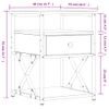 Mesitas Noche 2 Uds Madera Ingeniería Roble Ahumado 40x42x55 Cm Vidaxl