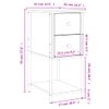 Mesita De Noche Madera De Ingeniería Roble Sonoma 32x42x70 Cm Vidaxl