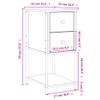 Mesita De Noche Madera De Ingeniería Roble Ahumado 32x42x70 Cm Vidaxl