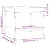 Mesa De Centro Madera Ingeniería Roble Sonoma 49,5x49,5x45 Cm Vidaxl