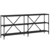 Mesa Consola Hierro Y Madera De Ingeniería Negro 180x30x75 Cm Vidaxl