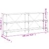 Mesa Consola Hierro Madera Ingeniería Roble Marrón 180x30x75 Cm Vidaxl