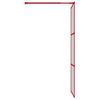 Mampara Puerta De Ducha Vidrio Transparente Esg Rojo 90x195 Cm Vidaxl