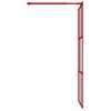 Mampara Puerta De Ducha Vidrio Transparente Esg Rojo 80x195 Cm Vidaxl