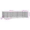 Perrera De Exterior Acero Galvanizado Plateado 8x4x2 M Vidaxl