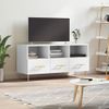 Mueble De Tv Madera De Ingeniería Blanco 102x36x50 Cm Vidaxl